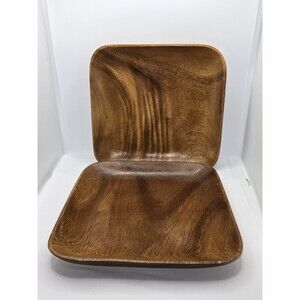 Square Serving Plate Made in Phillipines Acaciaware Wood  - 8.25"